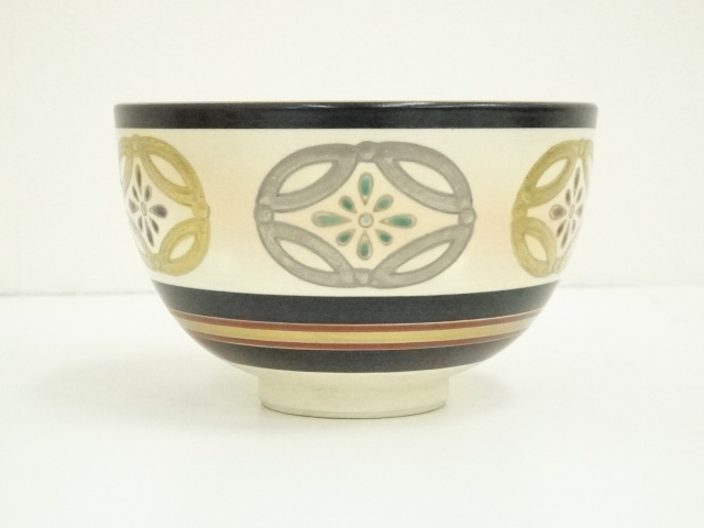 道具 ] - 道具 京焼 川添寿楽造 仁清黒金銀茶碗（共箱） | ネット